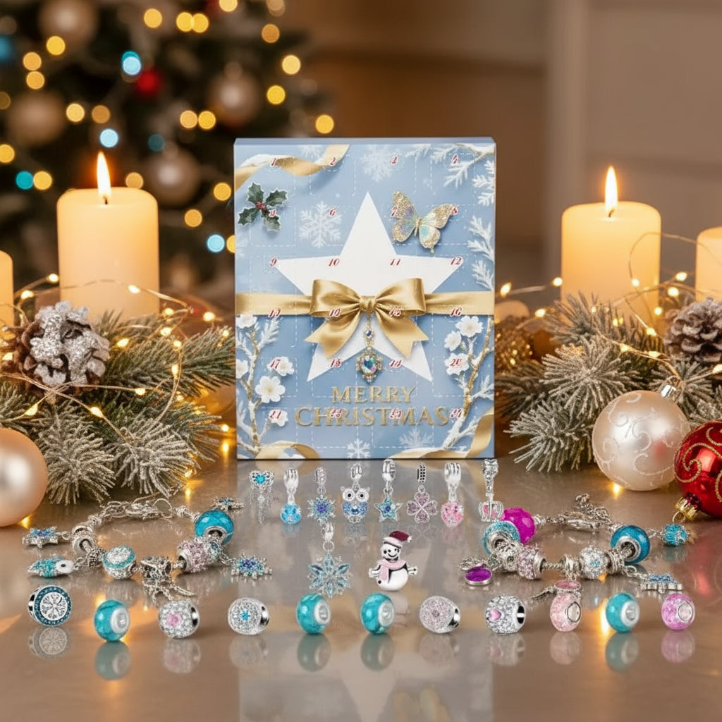 Winterzauber Adventskalender 2025 – Anhängern & Armbändern: 24 Überraschungen mit funkelnden Anhängern und stilvollen Armbändern für jeden Tag im Dezember.